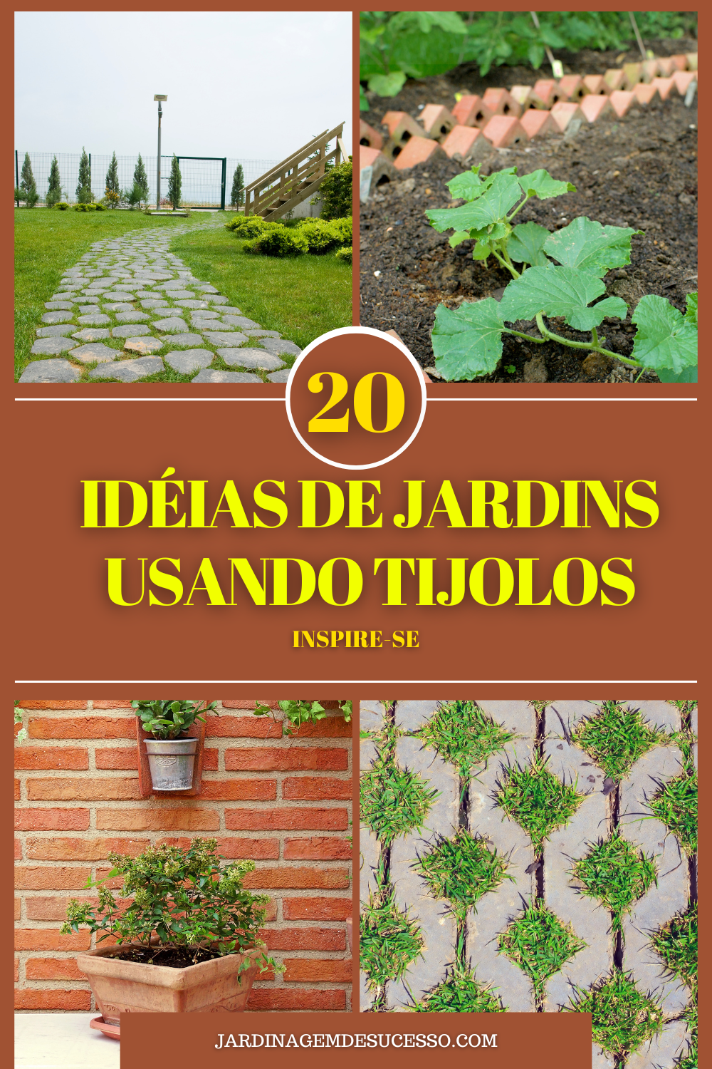 20 idéias de jardim inteligentes usando tijolos recuperados