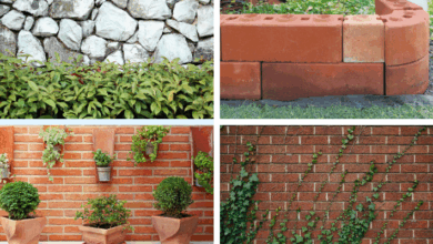 20 idéias de jardim inteligentes usando tijolos recuperados