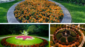20 idéias circulares de jardim de garagem que farão sua entrada pop